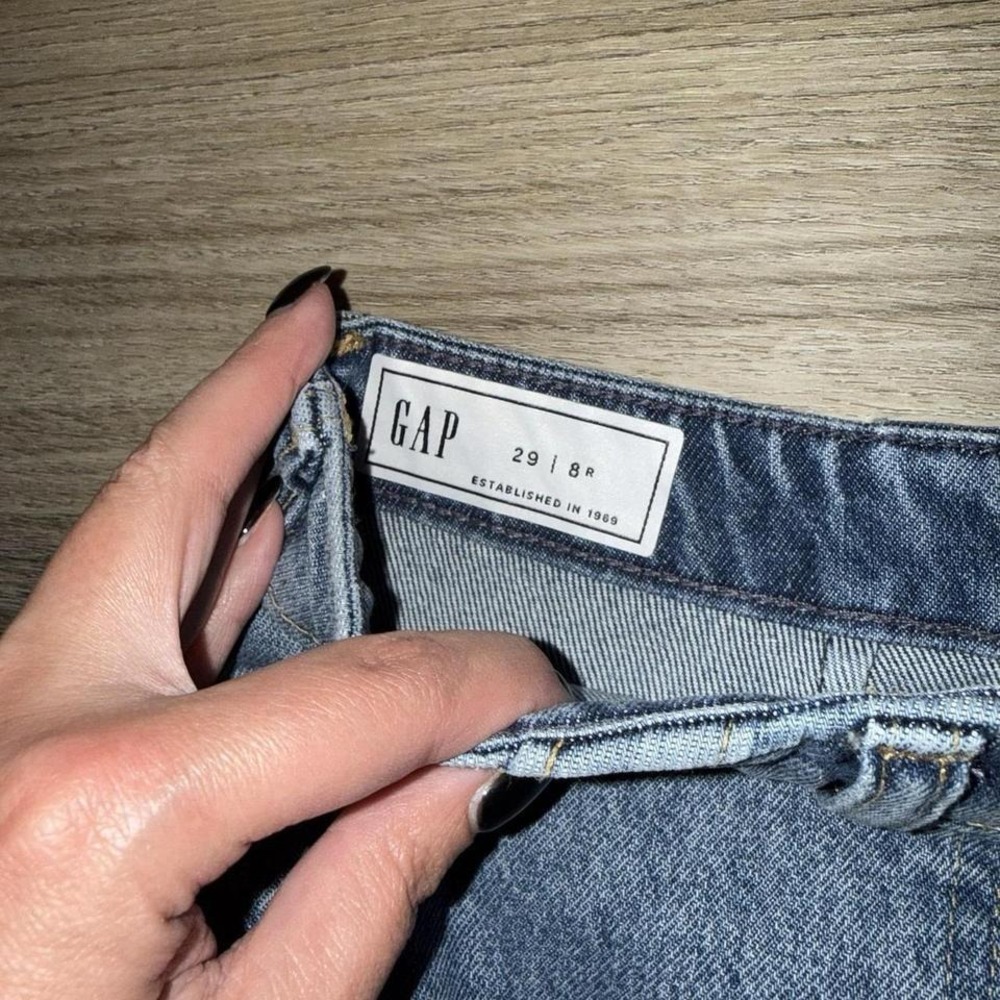 NWT Gap Low Rise Cargo‎ Denim Shorts Womens 29 Y2K Blue 8R Festival - Picture 3 of 7
